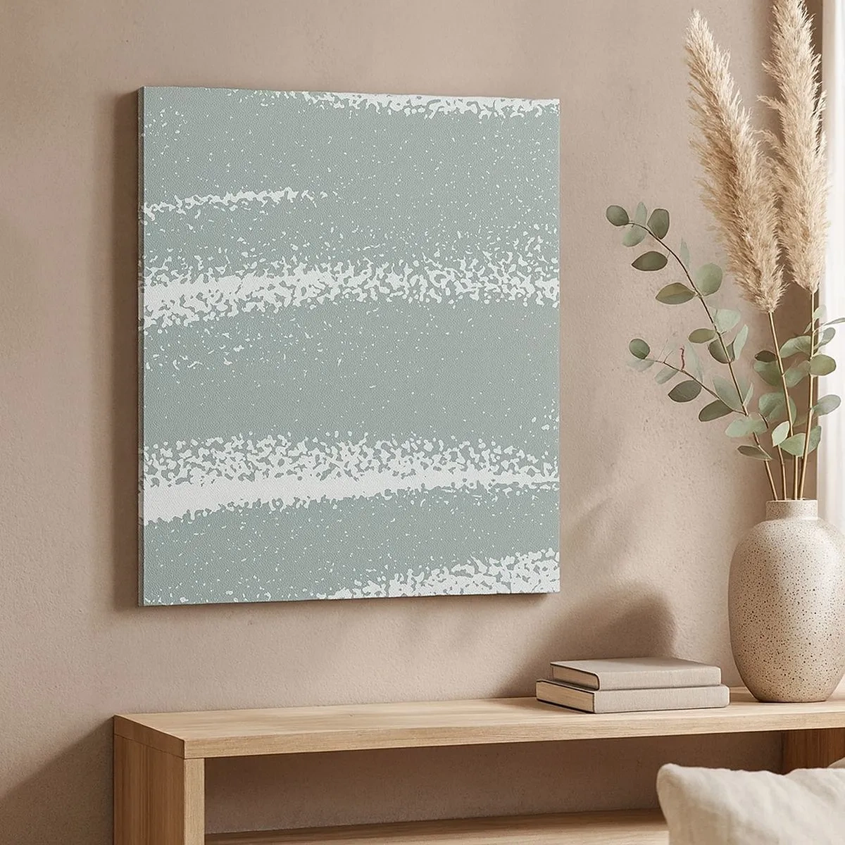 Tablou pe pânză - Abstracție în stil de iarnă - 30x30 cm