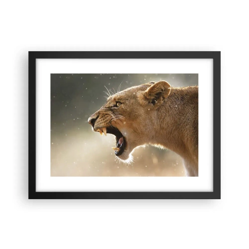 Poster în ramă neagră - Încearcă să nu asculți - 40x30 cm