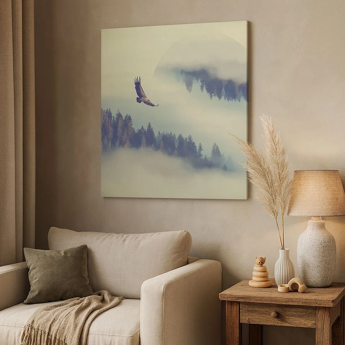 Tablou pe pânză - Am văzut umbra unui vultur - 30x30 cm