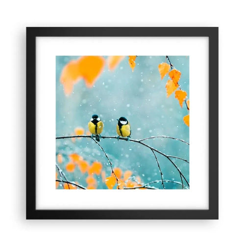 Poster în ramă neagră - Bârfele păsărilor - 30x30 cm
