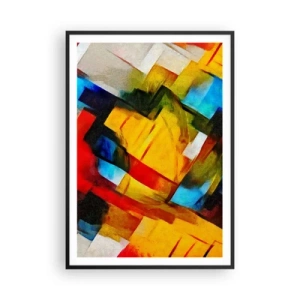 Poster în ramă neagră - Sandviș multicolor - 70x100 cm