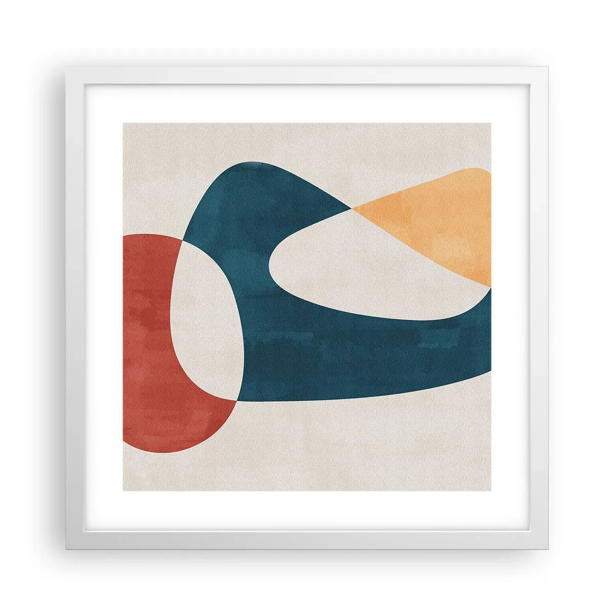 Poster în ramă albă - Influențe și metamorfoze - 40x40 cm