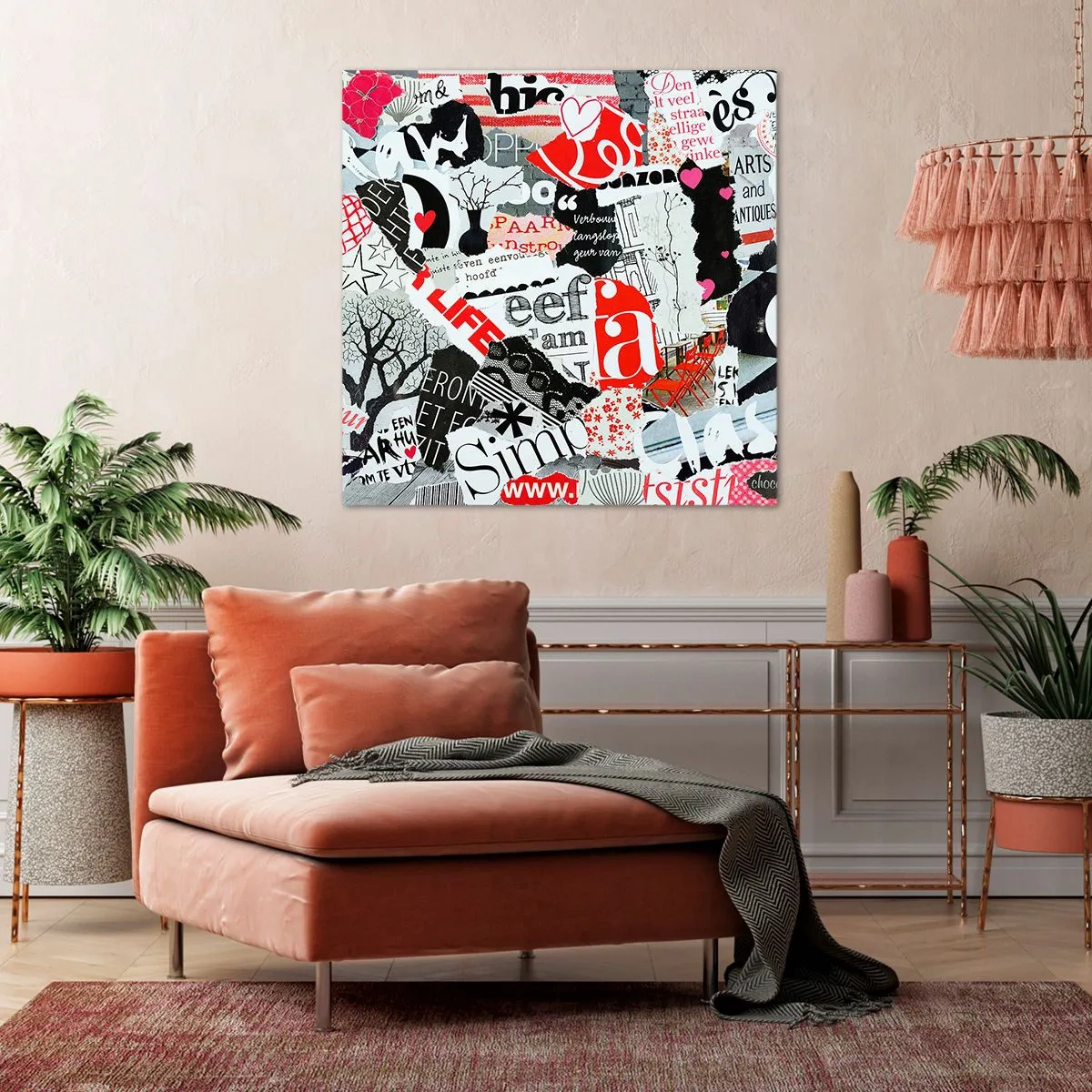 Tablou pe pânză - Colaj de hipsteri - 50x50 cm