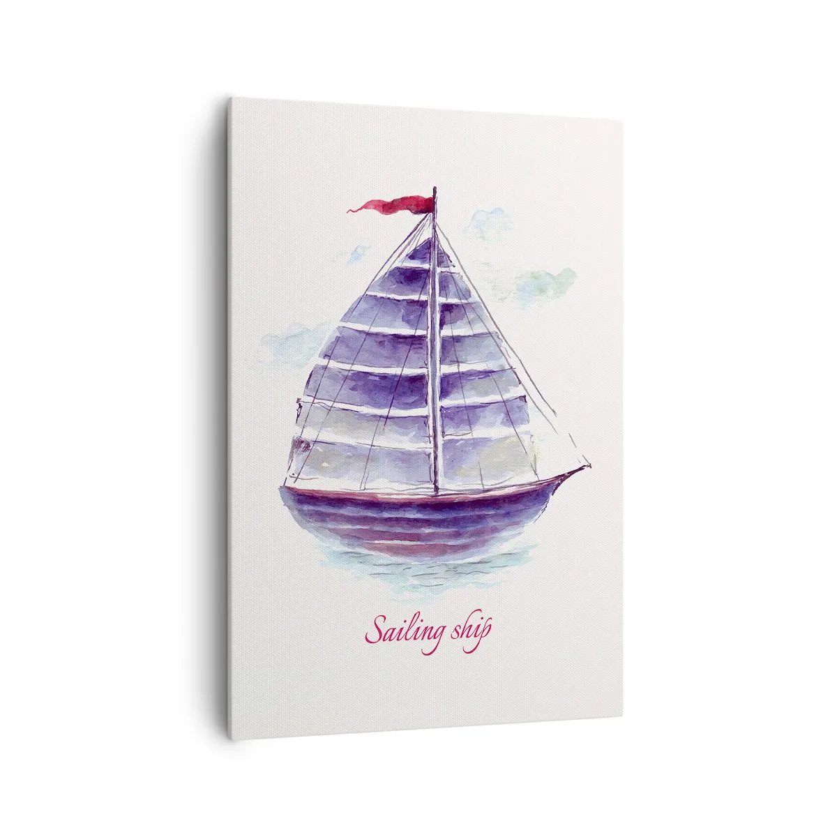 Tablou pe pânză - Pânze pline și apă calmă - 70x100 cm