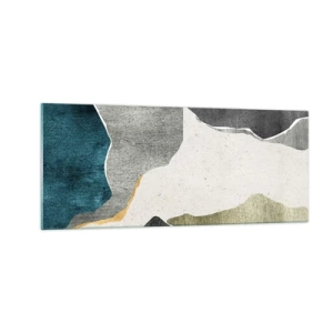 Tablou pe sticlă - Compoziție mozaic cu fir de aur - 100x40 cm