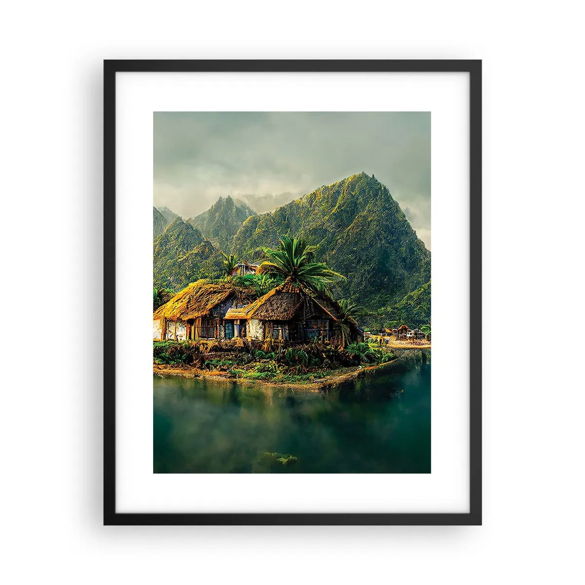 Poster în ramă neagră - Paradisul tropical - 40x50 cm