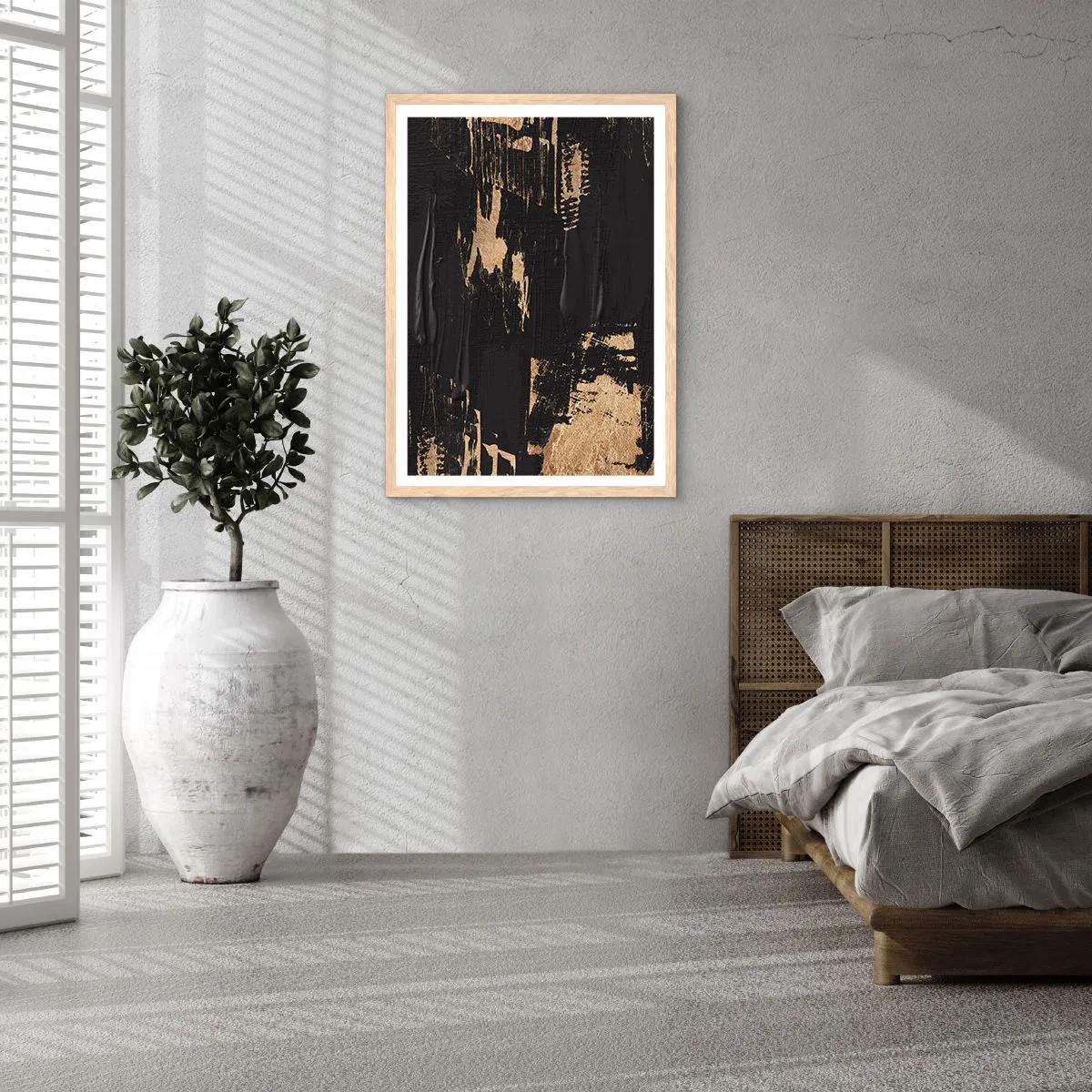 Poster în ramă de stejar deschis - O urmă de atingere - 30x40 cm