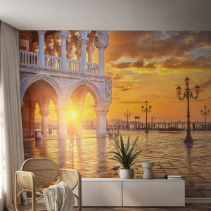 Tapet Premium Sand - Unde este toată lumea? - Oraș, Veneția, Arhitectură - 100x70 cm