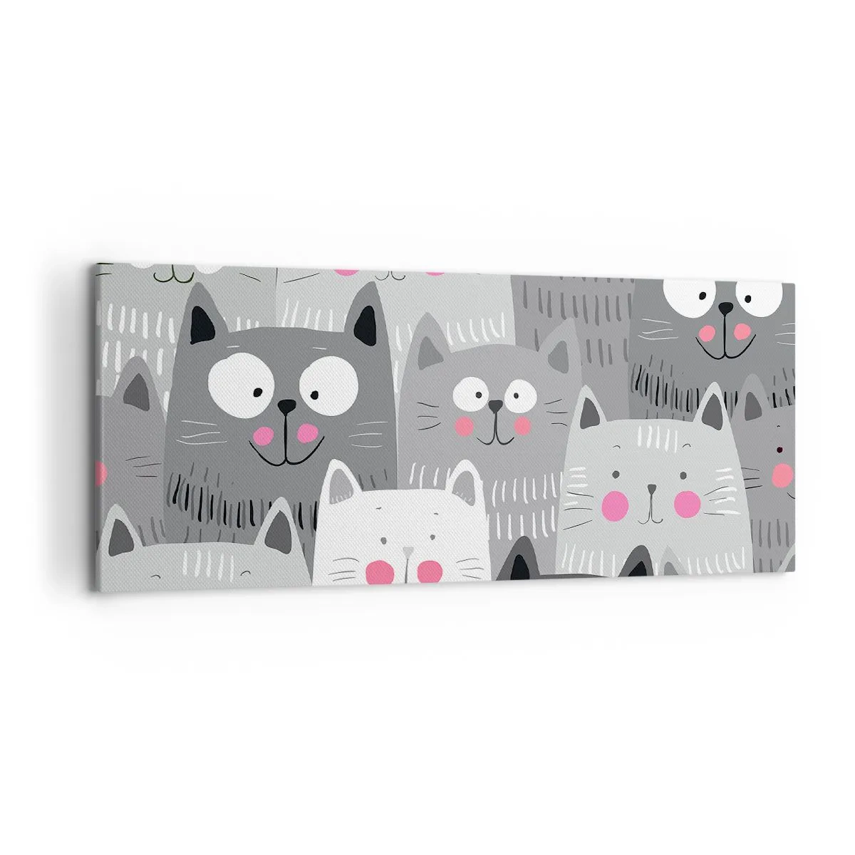 Tablou pe pânză - Lumea felină - 120x50 cm