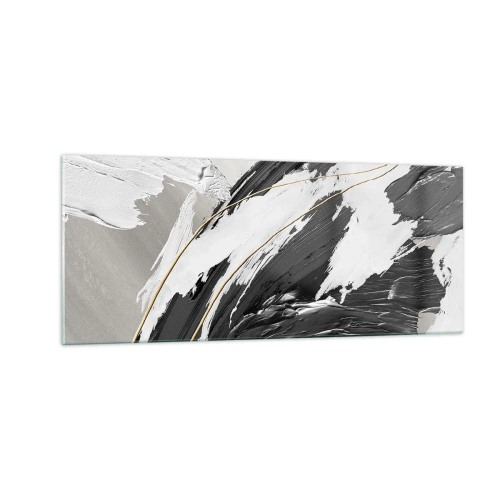 Tablou pe sticlă - Abstracție cu fler - 100x40 cm