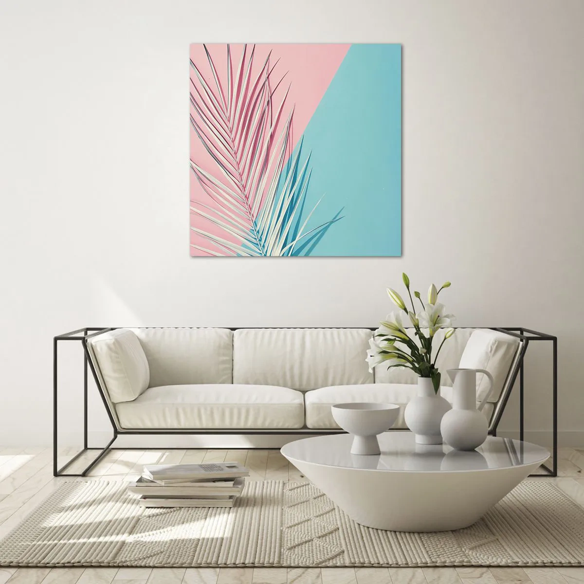 Tablou pe sticlă - Impresie tropicală - 30x30 cm