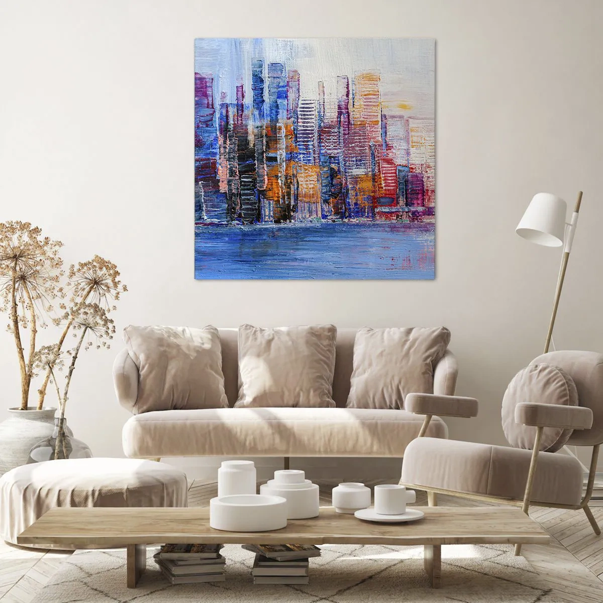 Tablou pe pânză - O metropolă veselă - 70x70 cm