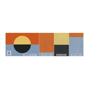 Mostră tapet Premium Canvas - O compoziție de căldură și răcoare - Abstracția, Bucată, Grafică - 100x30 cm