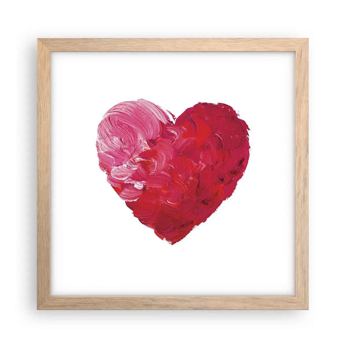 Poster în ramă de stejar deschis - All you need is love - 30x30 cm