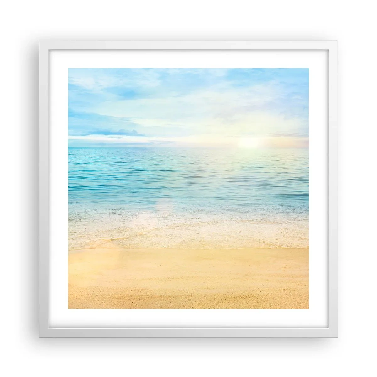 Poster în ramă albă - Marele albastru - 50x50 cm