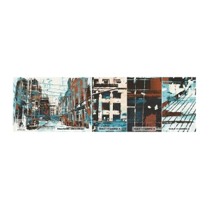 Mostră de Tapet Standard Eco - Un traseu printr-un oraș binecunoscut - Oraș, Arhitectură, Bucată - 100x30 cm