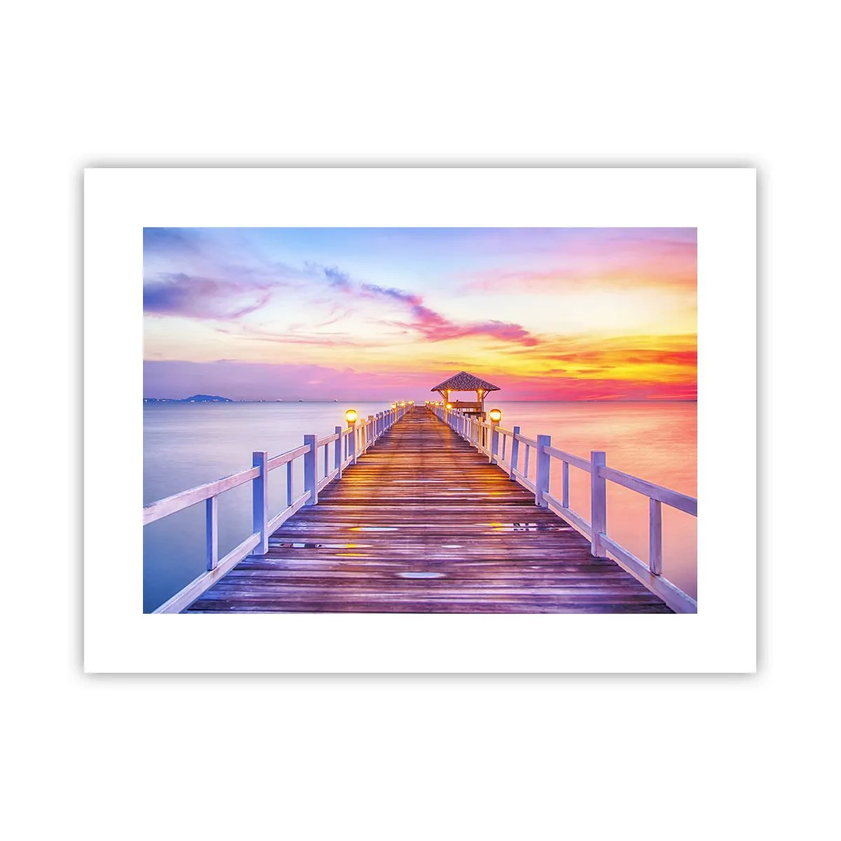 Poster - Tăcerea serii în liliac-auriu - 40x30 cm