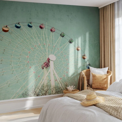 Tapet Autoadeziv Deluxe Sticker - Poftim la joacă - Roata Ferris, Carusele, Epocă - 450x315 cm