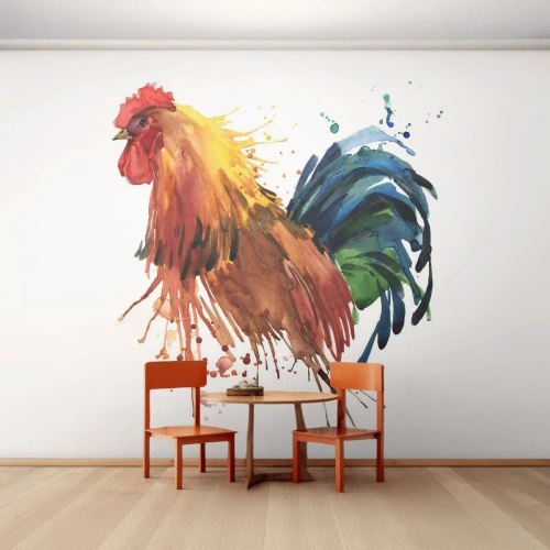 Tapet Premium Sand - Haina regală, mândria regală - Cocoş, Grafică, Cresterea - 250x175 cm