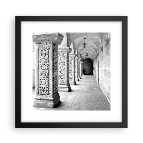 Poster în ramă neagră - Și încotro…? - 30x30 cm