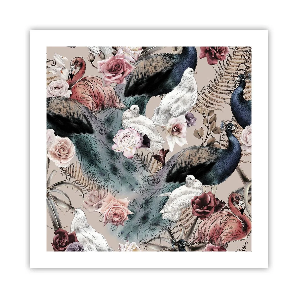 Poster - În grădina palatului - 50x50 cm