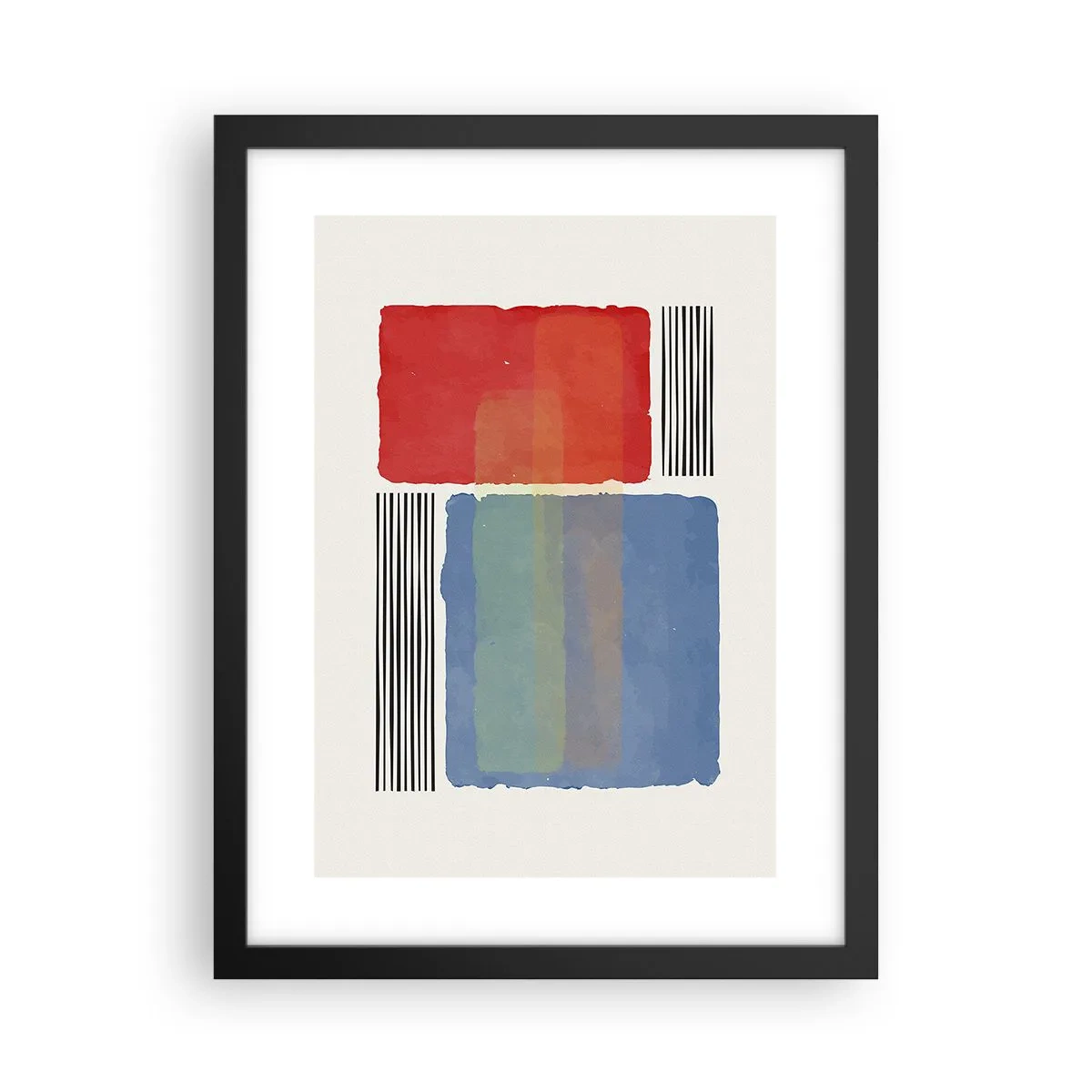 Poster în ramă neagră - Spiritul și litera geometriei - 30x40 cm
