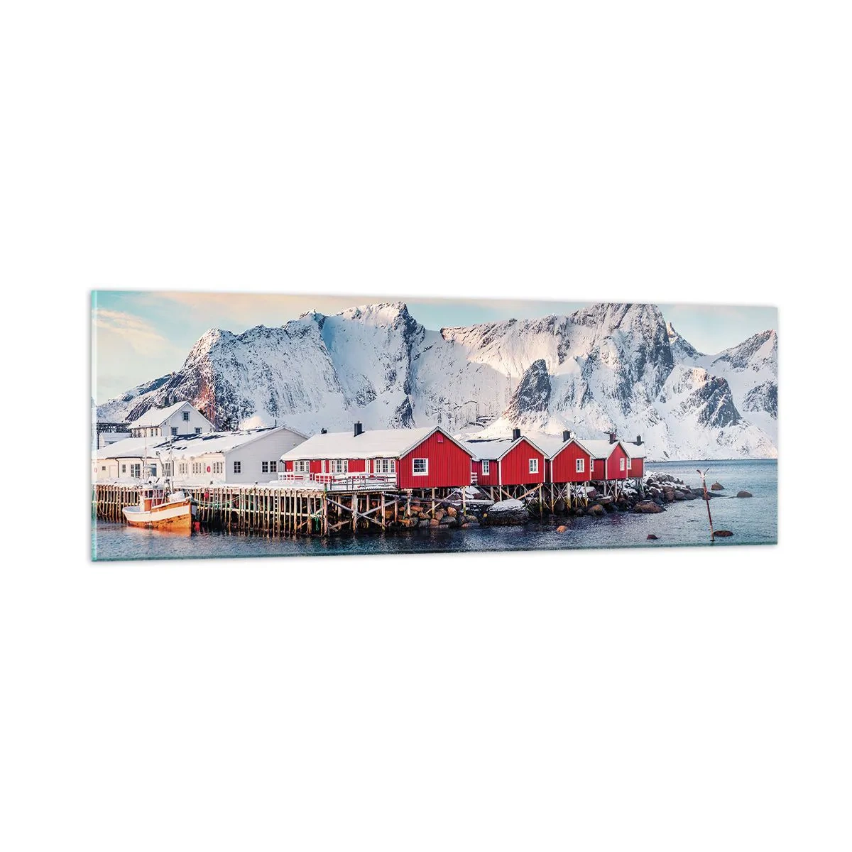Tablou pe sticlă - Retragerea nordică - 90x30 cm