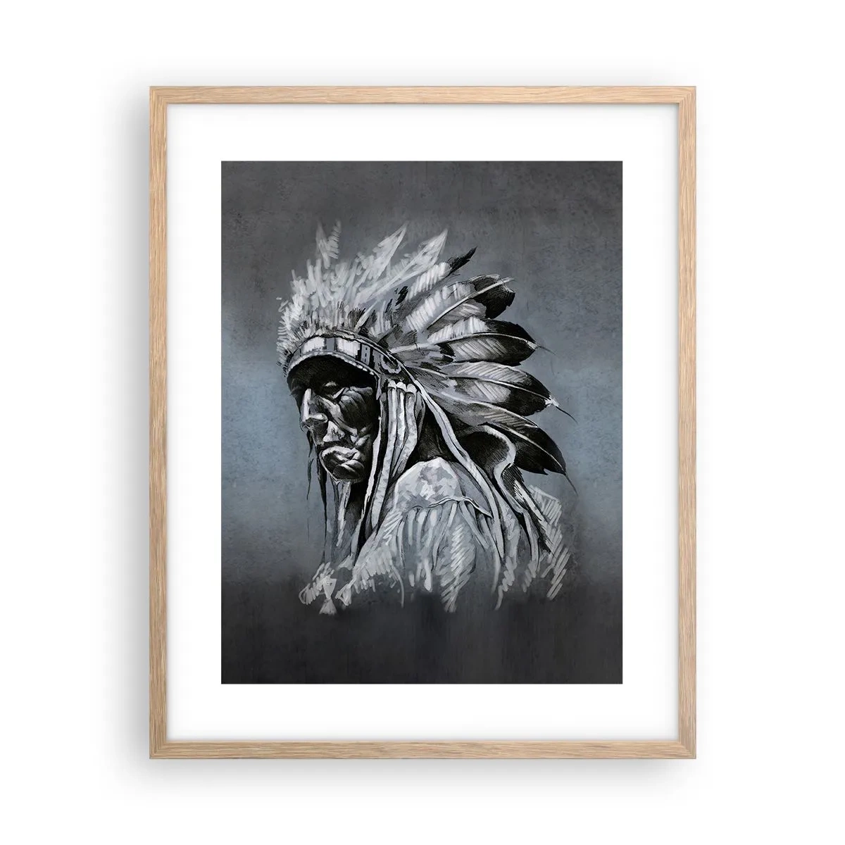 Poster în ramă de stejar deschis - Înapoi la rădăcini - 40x50 cm