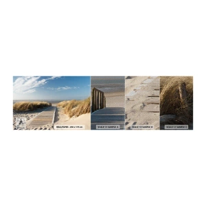 Mostră tapet Premium Sand - În spatele dunei, în zumzetul ierbii - Peisaj, Mare, plajă - 100x30 cm