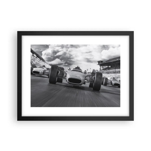 Poster în ramă neagră - Cai putere! - 40x30 cm