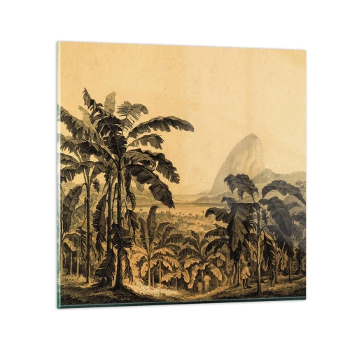 Tablou pe sticlă - În stil colonial - 40x40 cm