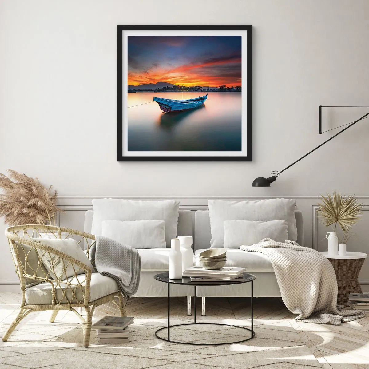 Poster în ramă neagră - O noapte bună înainte - 60x60 cm