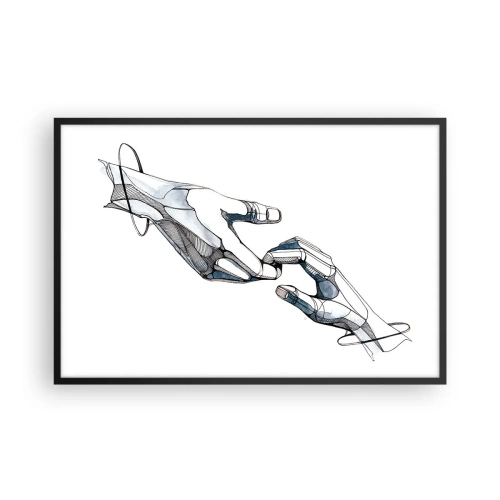 Poster în ramă neagră - Gest frumos - 91x61 cm