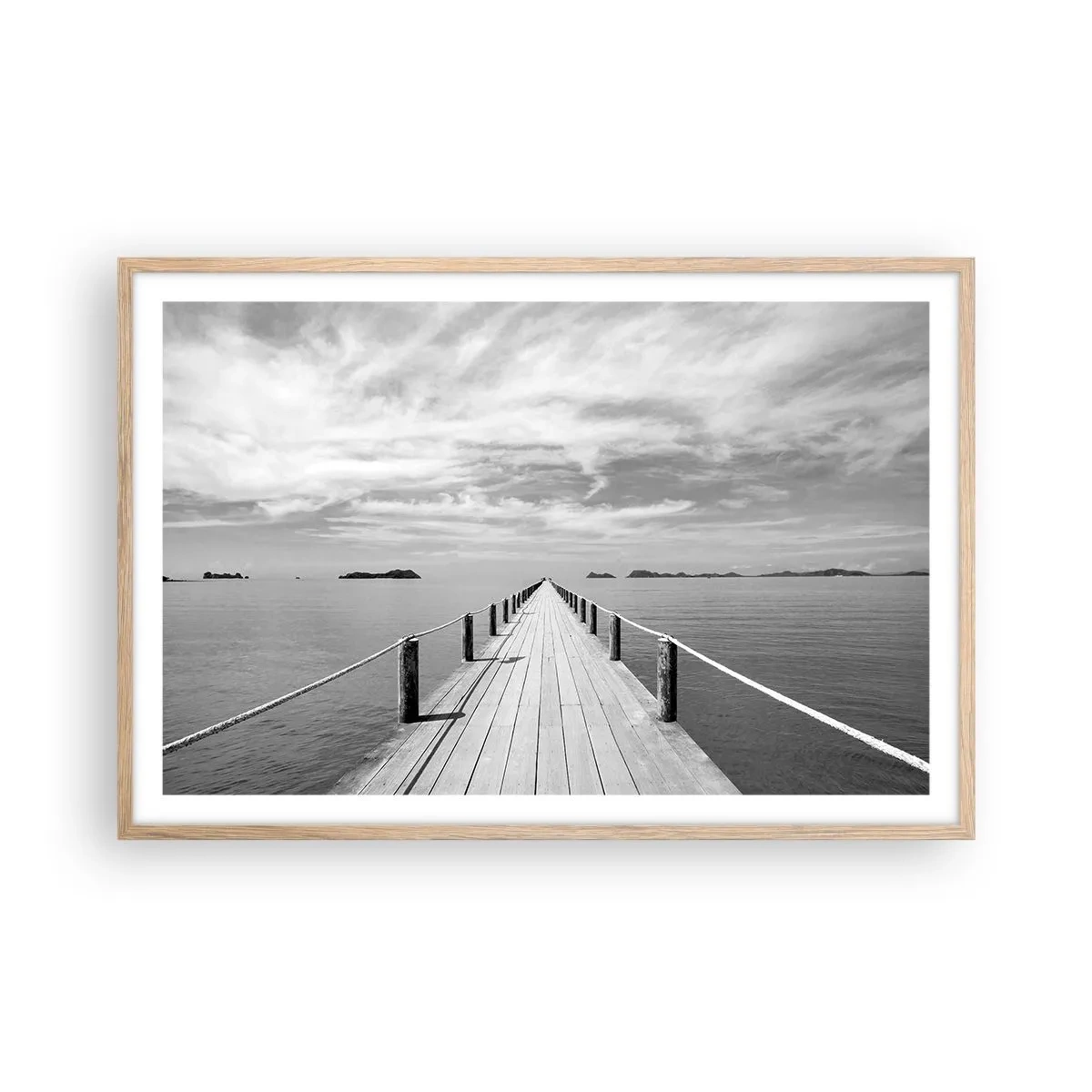 Poster în ramă de stejar deschis - Ce zici de o călătorie... - 91x61 cm