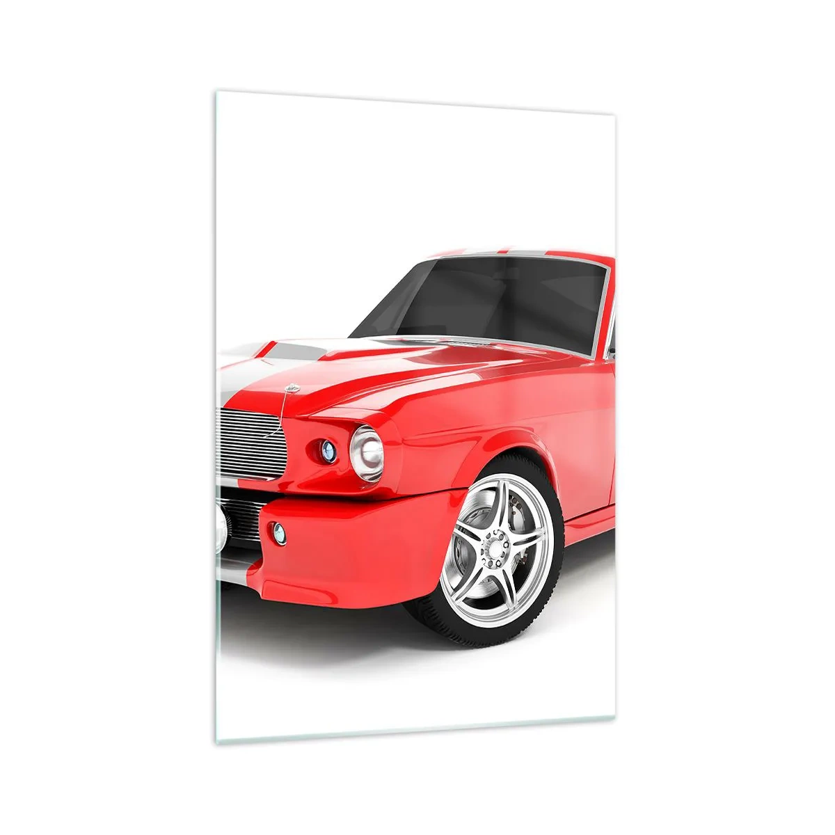 Tablou pe sticlă - Mustang la fel de rapid ca vântul - 70x100 cm