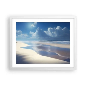 Poster în ramă albă - Vacanță în paradis - 50x40 cm