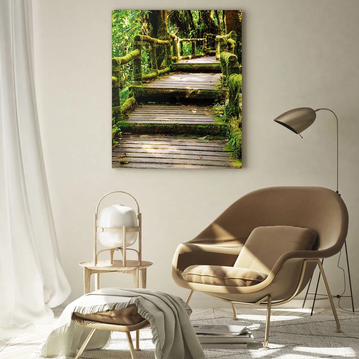 Tablou pe sticlă - Coridorul verde - 50x70 cm