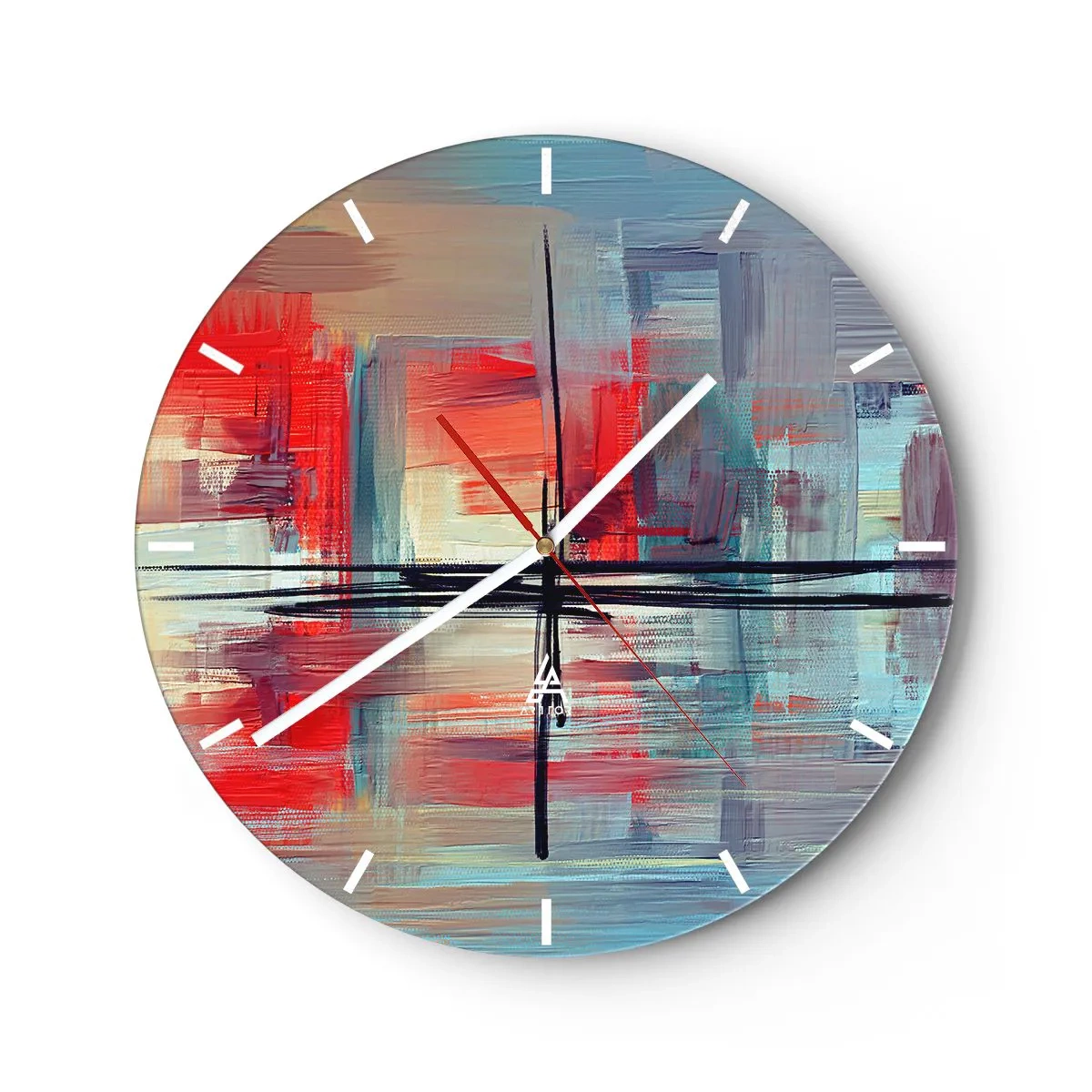 Ceas de perete - Ceas pe sticlă - Peisaj dintr-o dimensiune necunoscută - 40x40 cm