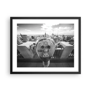 Poster în ramă neagră - Orașul de deasupra orașelor - 50x40 cm