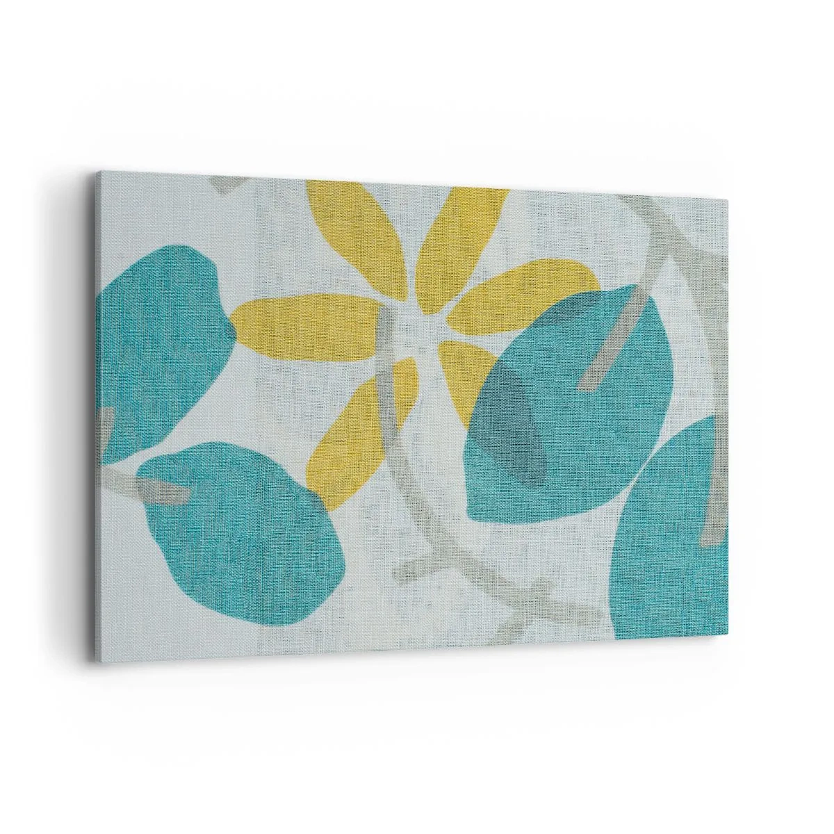 Tablou pe pânză - Printre frunzele de azur - 100x70 cm