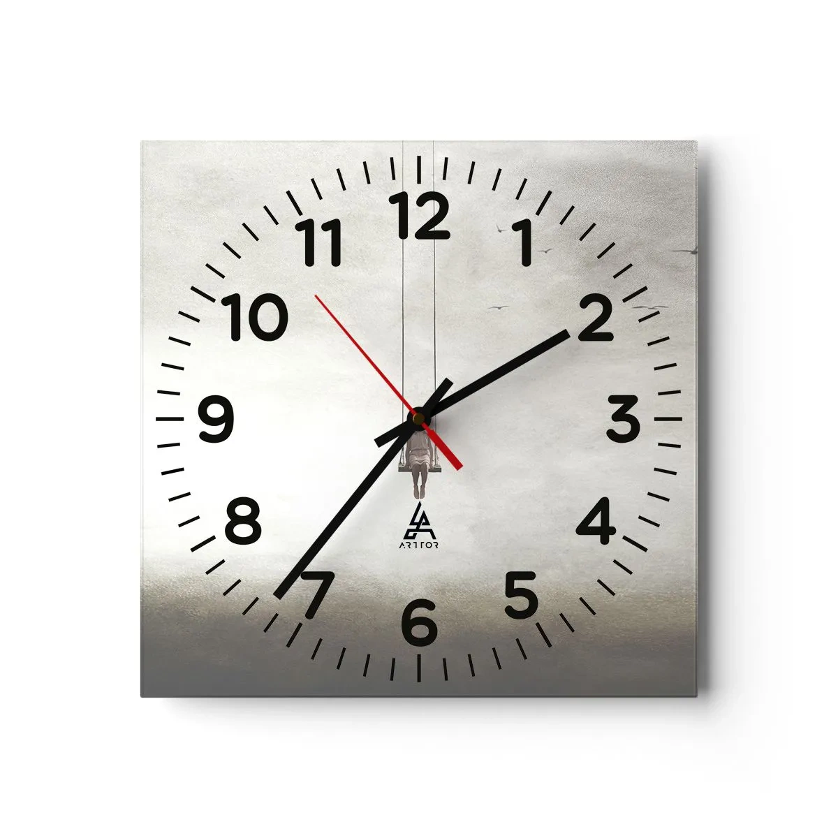 Ceas de perete - Ceas pe sticlă - Copilul din noi - 30x30 cm