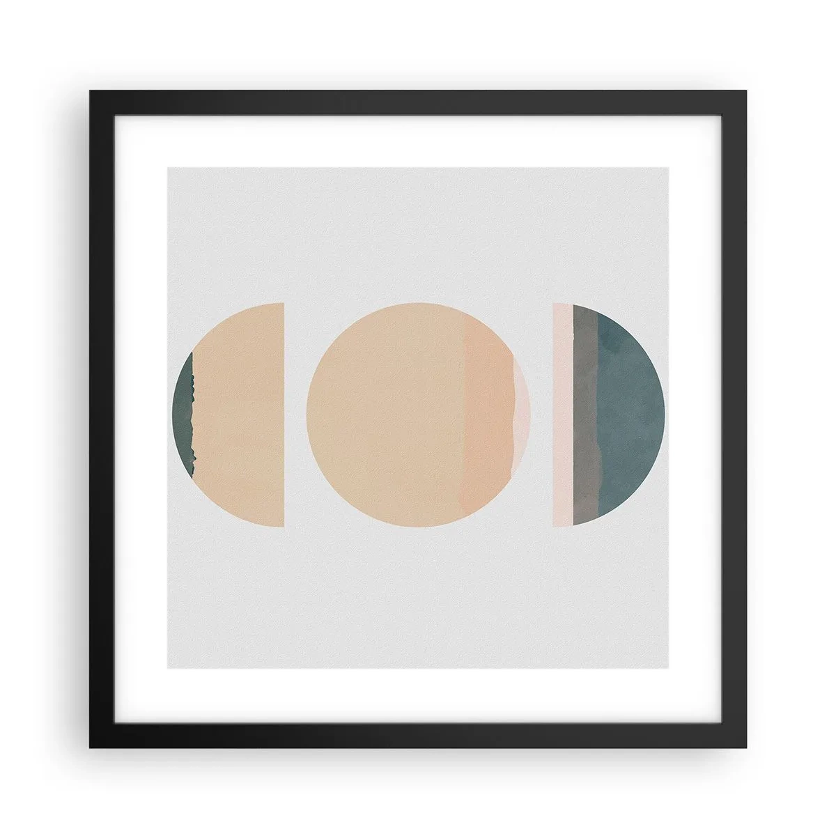 Poster în ramă neagră - Roată cu roată - 40x40 cm