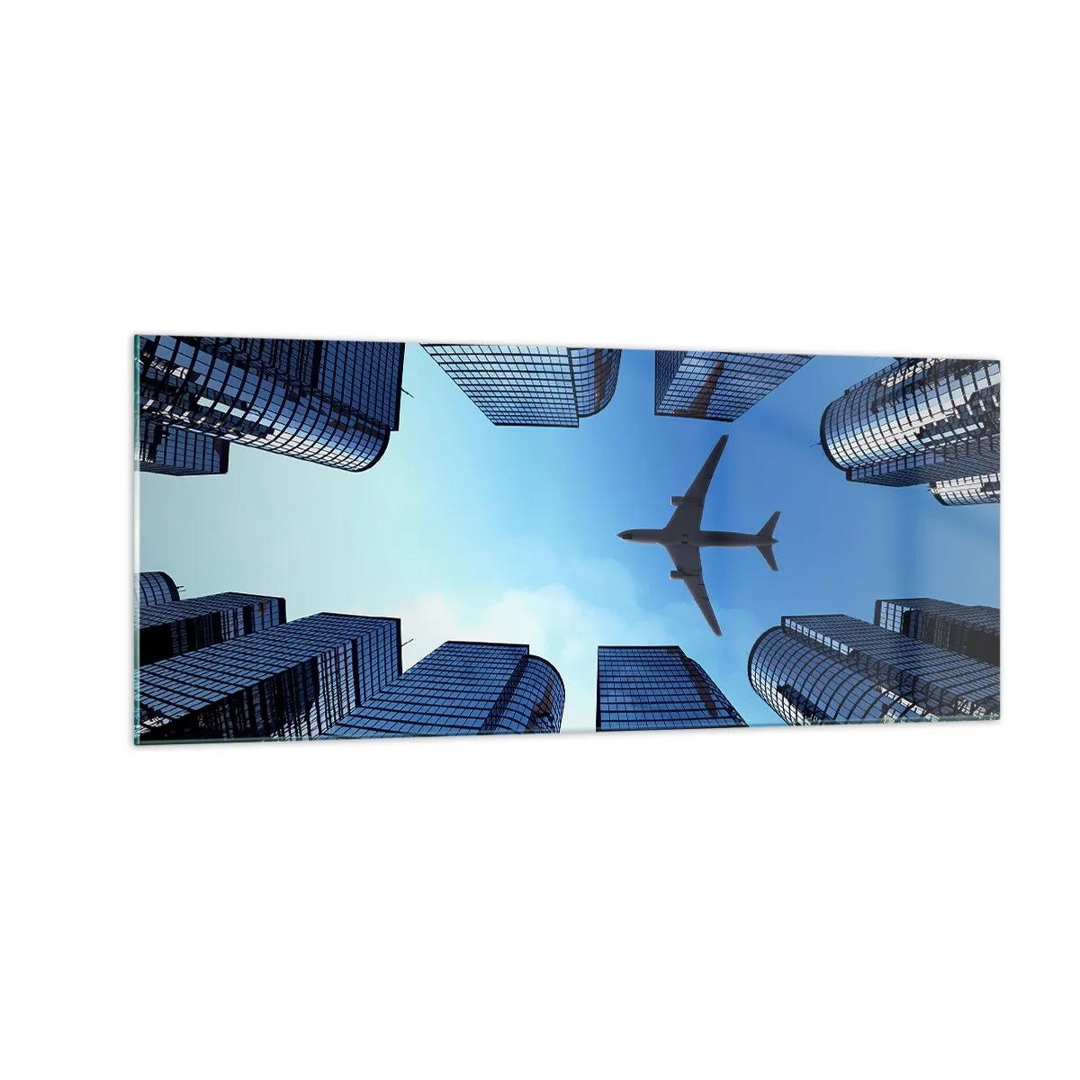 Tablou pe sticlă - Vedere de pe ravenă de sticlă - 100x40 cm