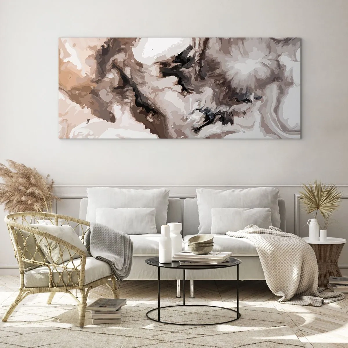 Tablou pe sticlă - Nașterea unei galaxii - 120x50 cm