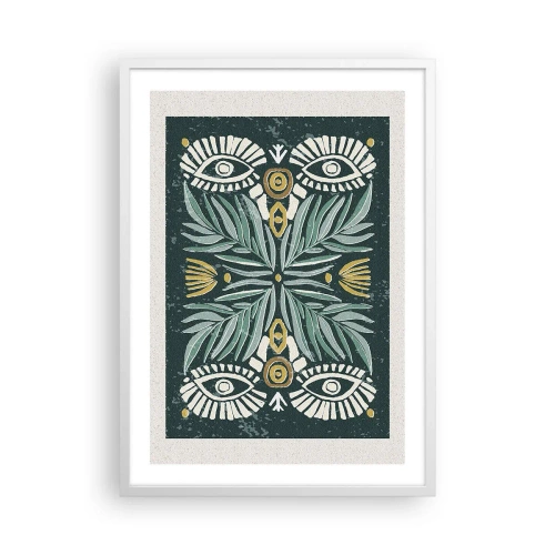 Poster în ramă albă - Ca un decupaj folcloric - 50x70 cm