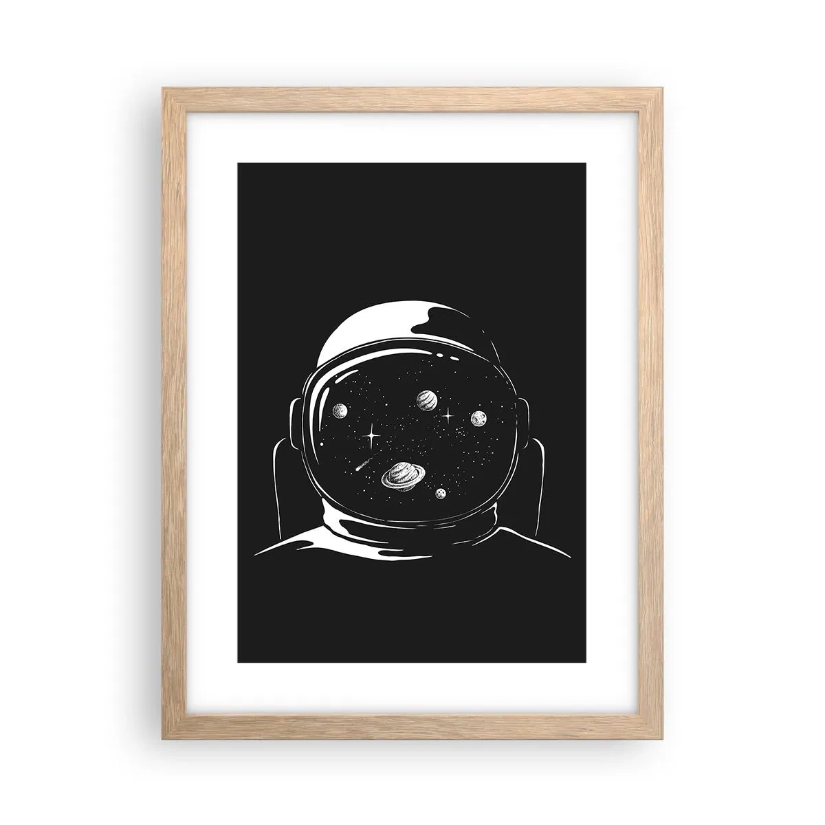 Poster în ramă de stejar deschis - Mișto priveliște - 30x40 cm