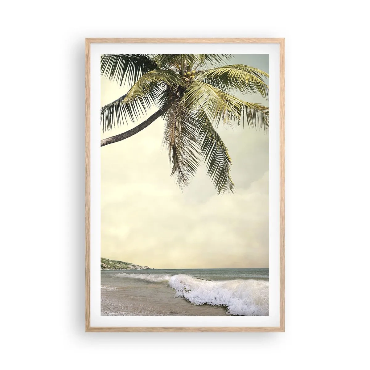 Poster în ramă de stejar deschis - Vis tropical - 61x91 cm