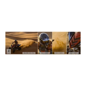 Mostră tapet Premium Canvas - Pe valuri de nisip - Quad, Automobile, Deşert - 100x30 cm