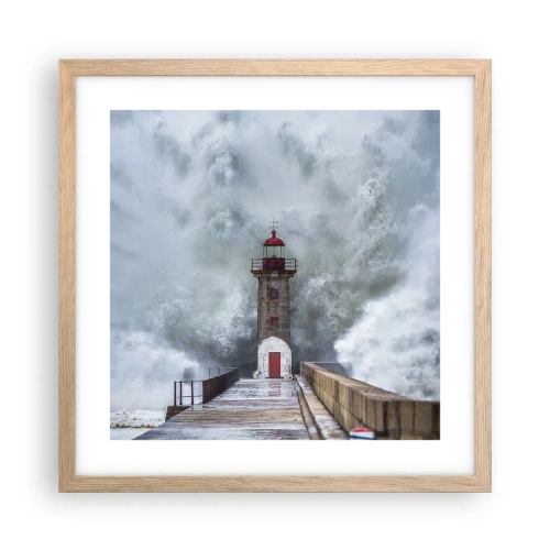 Poster în ramă de stejar deschis - Zgomotul apelor, sunetul vântului - 40x40 cm