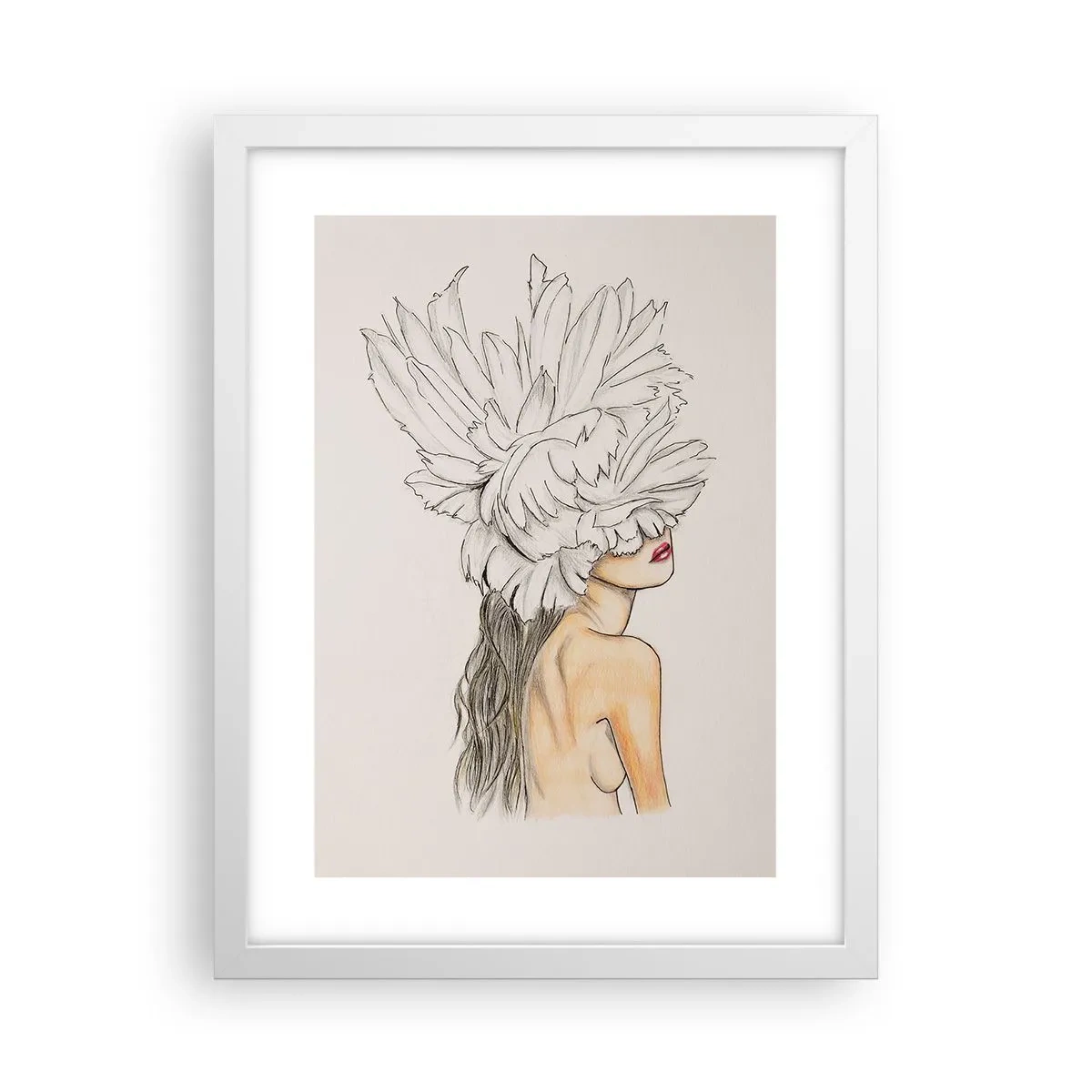 Poster în ramă albă - Frumusețe încoronată - 30x40 cm